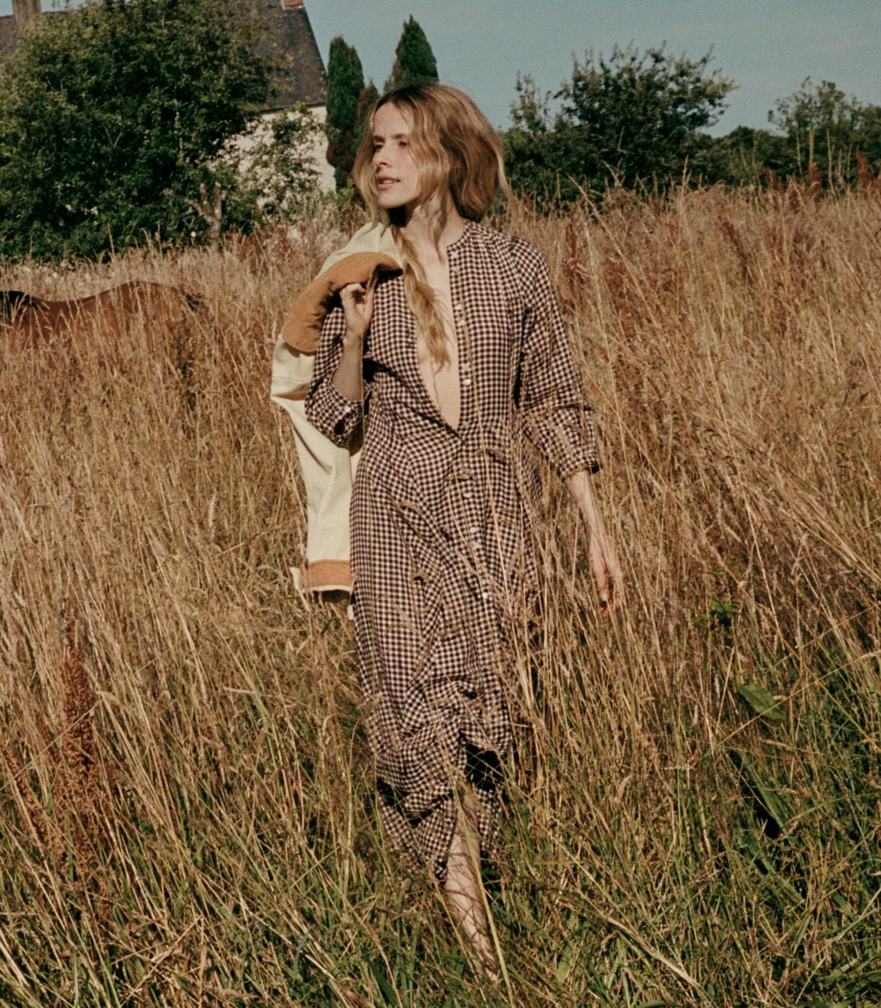 MARIELLE DRESS -- DELPHINE PLAID Product Image