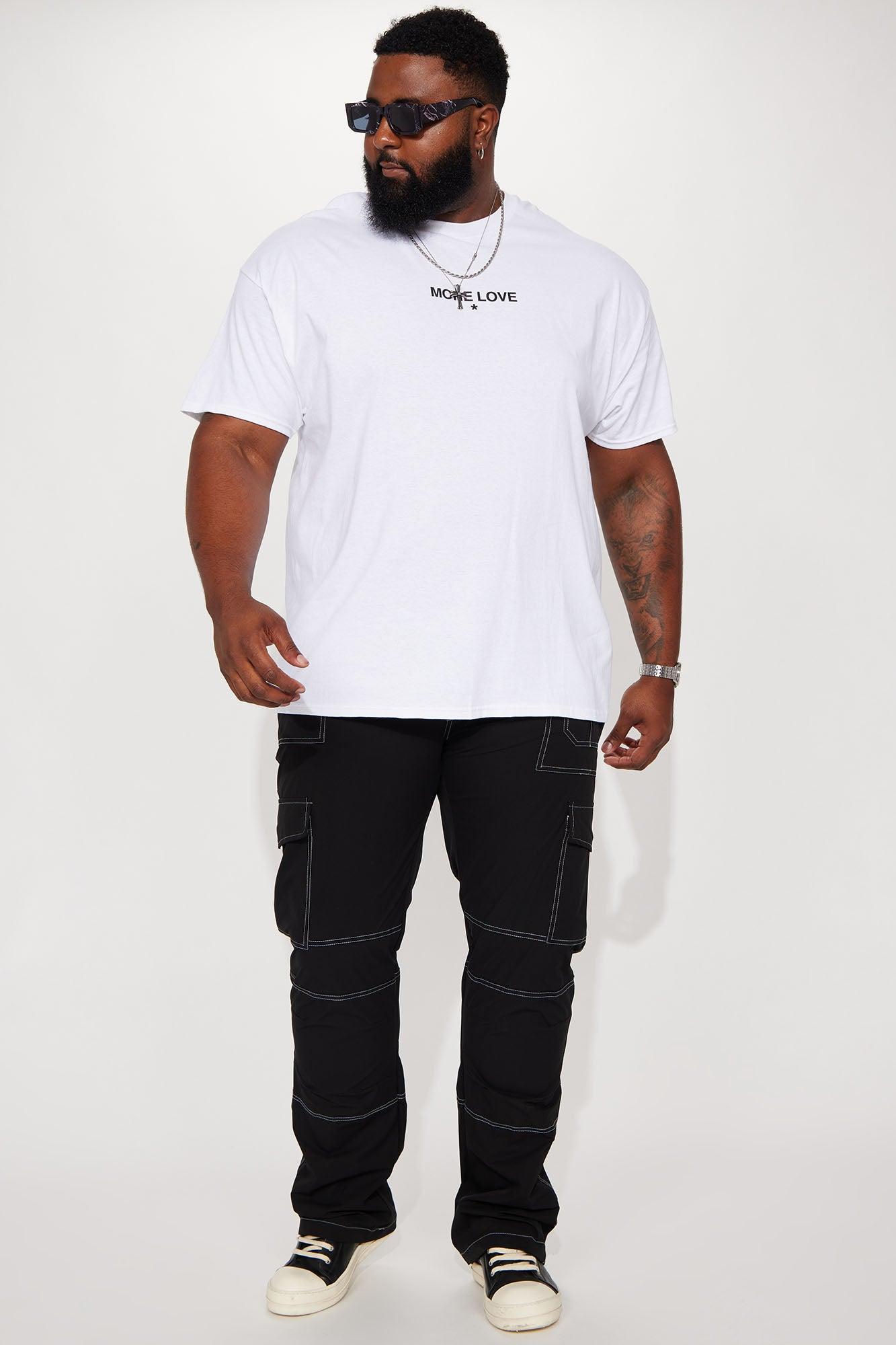 On Your Mind Stacked Slim Flare Nylon Pants - Black Product Image