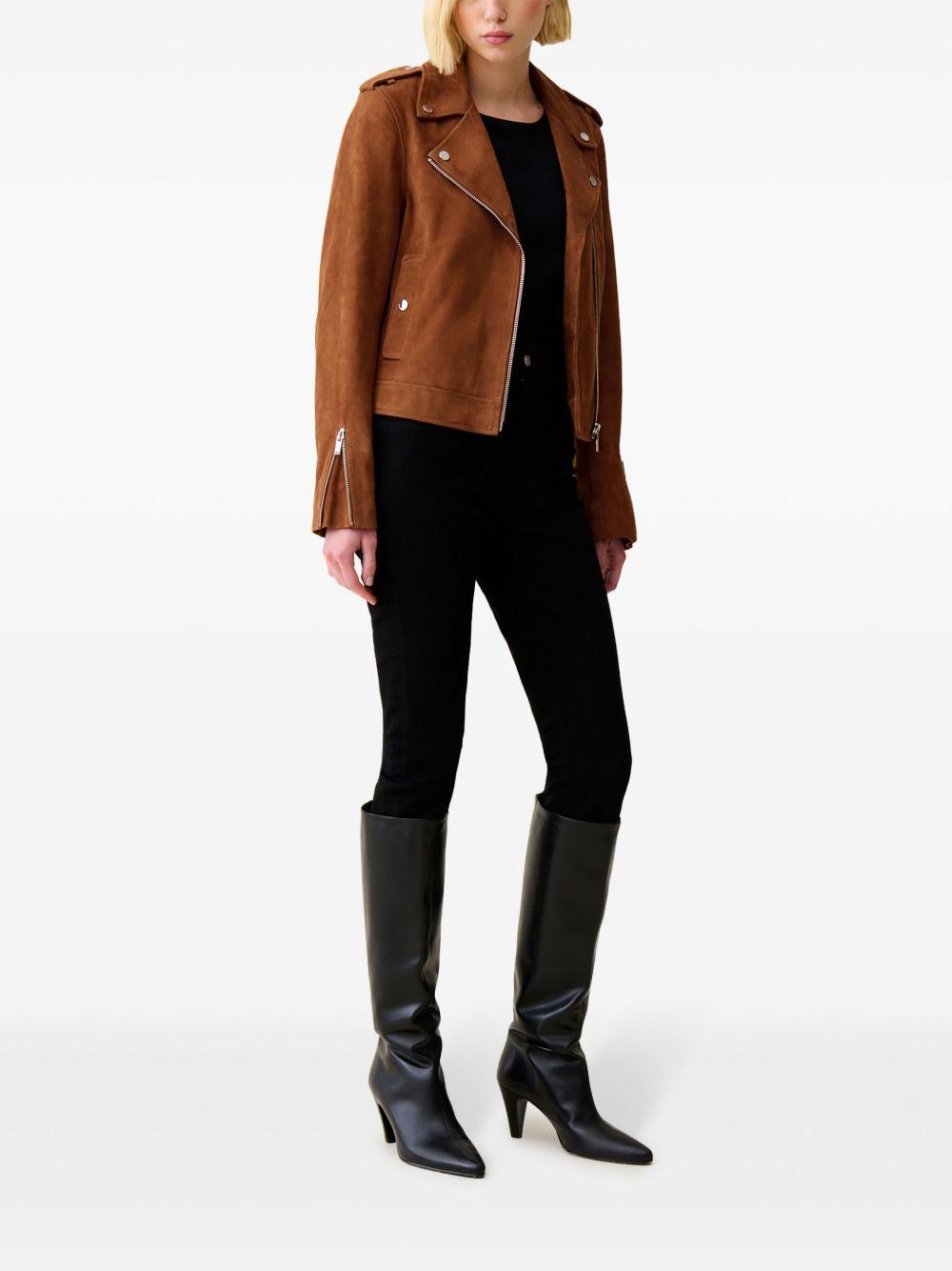 suede biker jacket Product Image