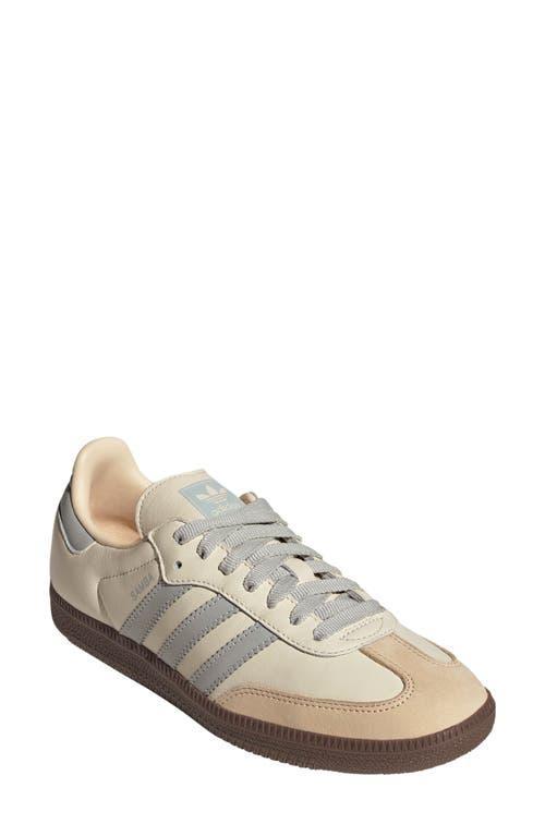 adidas Samba OG Sneaker in Cream White/silver/Sand at Nordstrom, Size 10.5 Women's Product Image