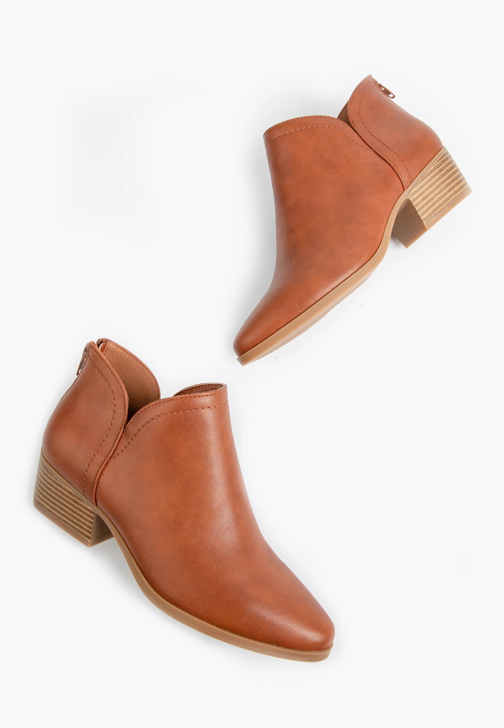 Maurices Womens Supercush Bella Chop Out Ankle Boot Brown Size 8 W Product Image