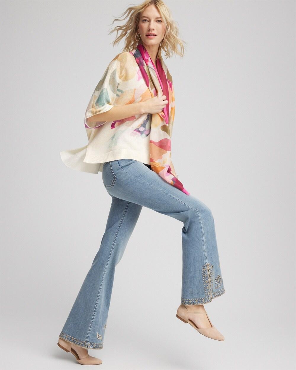 Crewneck Floral Poncho Product Image
