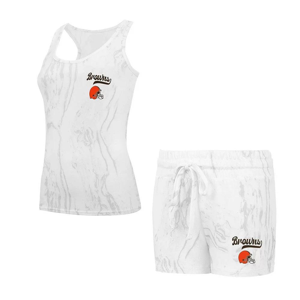 Women's Concepts Sport New York Yankees Quartz Tank Top & Shorts Set, Size: 3XL, Beige Product Image