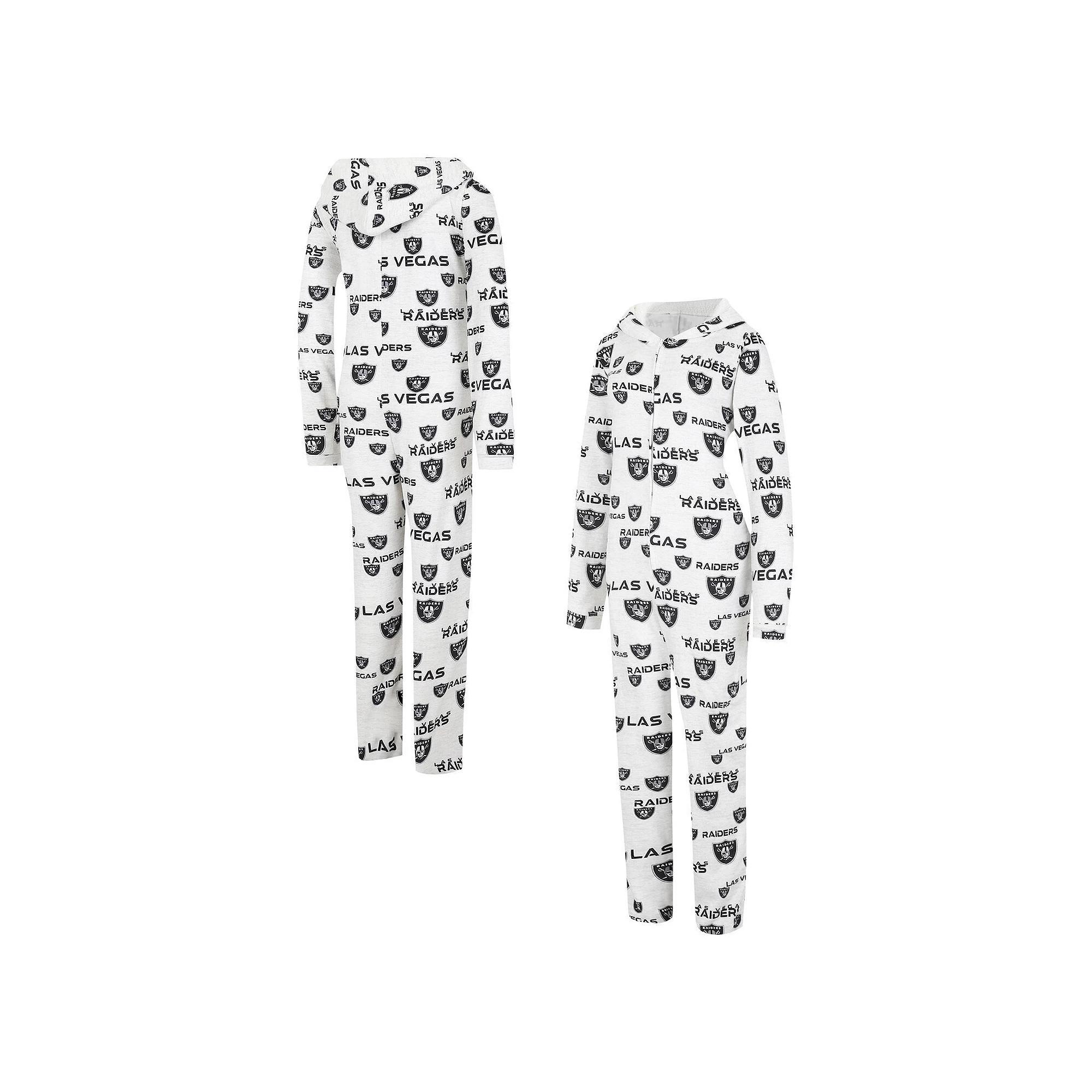 Womens Concepts Sport Cream Las Vegas Raiders Docket Hoodie Full-Zip Union Suit Product Image
