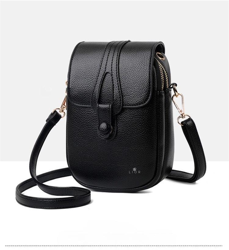 Lior's Timeless Retro Leather Shoulder Bag Product Image