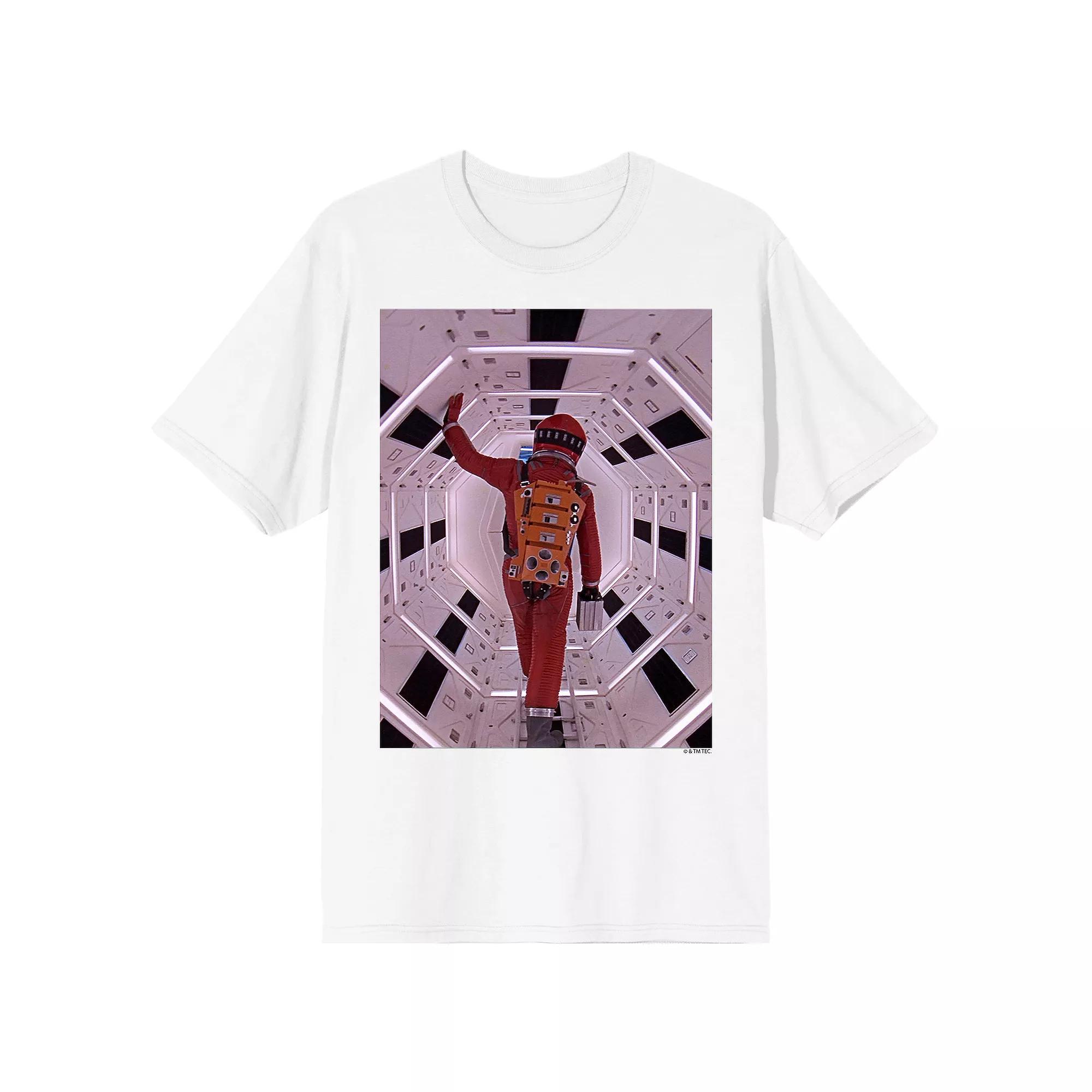 Men's 2001 A Space Odyssey Inner Ship Graphic Tee, Size: Medium, White Product Image