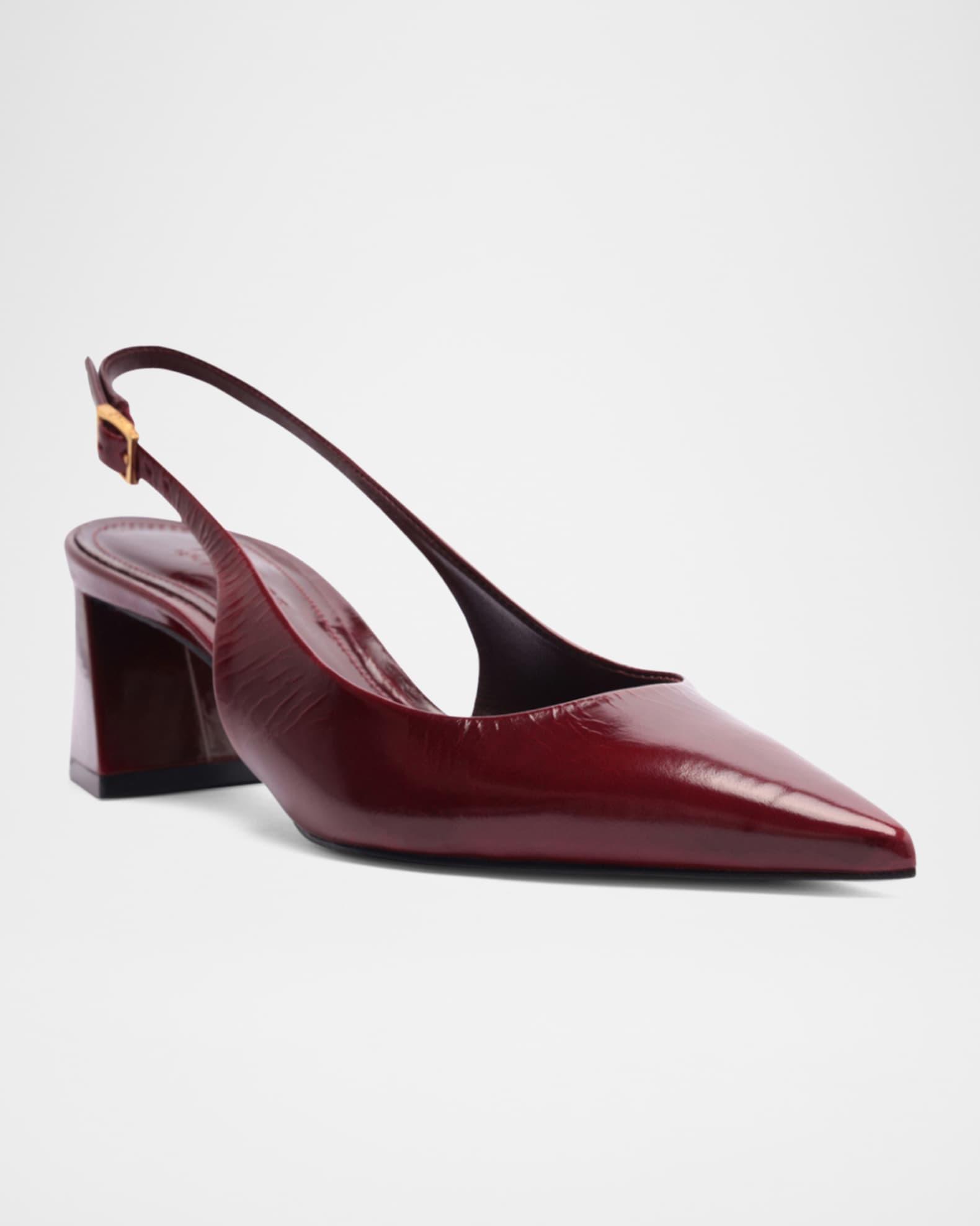 Rhonda Patent Leather Slingback Mid Pumps Product Image
