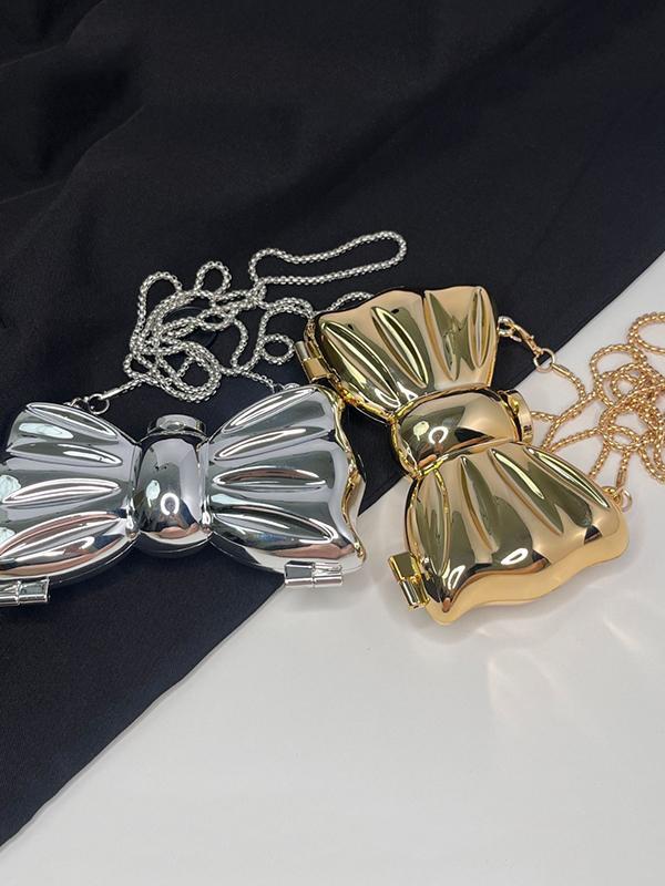 Chains Geometric Shiny Solid Color Bags Accessories Product Image