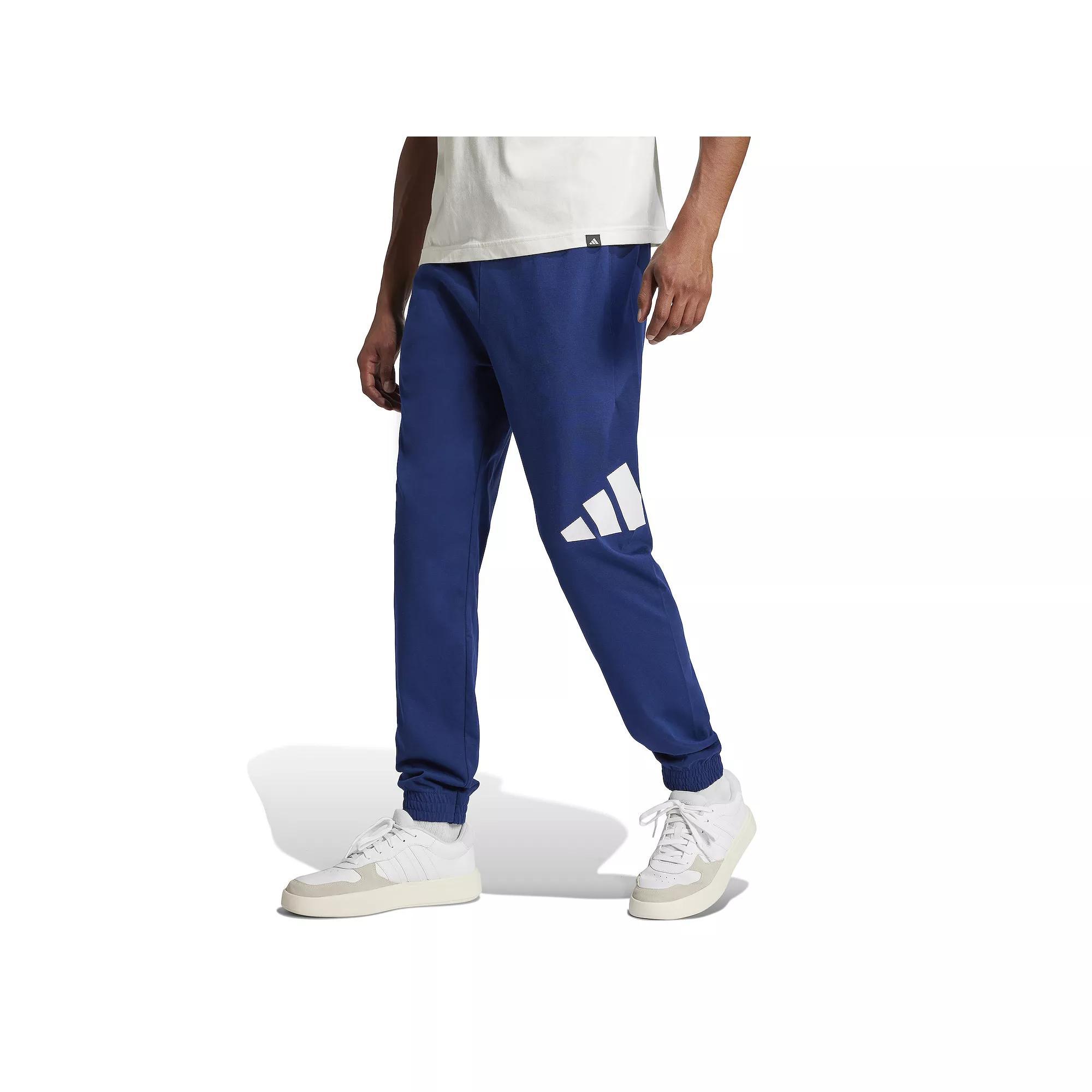 Men's adidas Essentials Big Loo Single Jersey Sportswear Pants, Size: XXL, Dark Blue Product Image