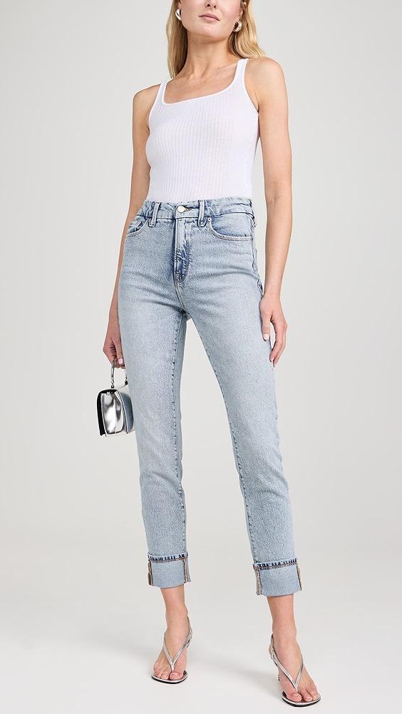 Good American Good Classic Cuffed Jeans | Shopbop Product Image