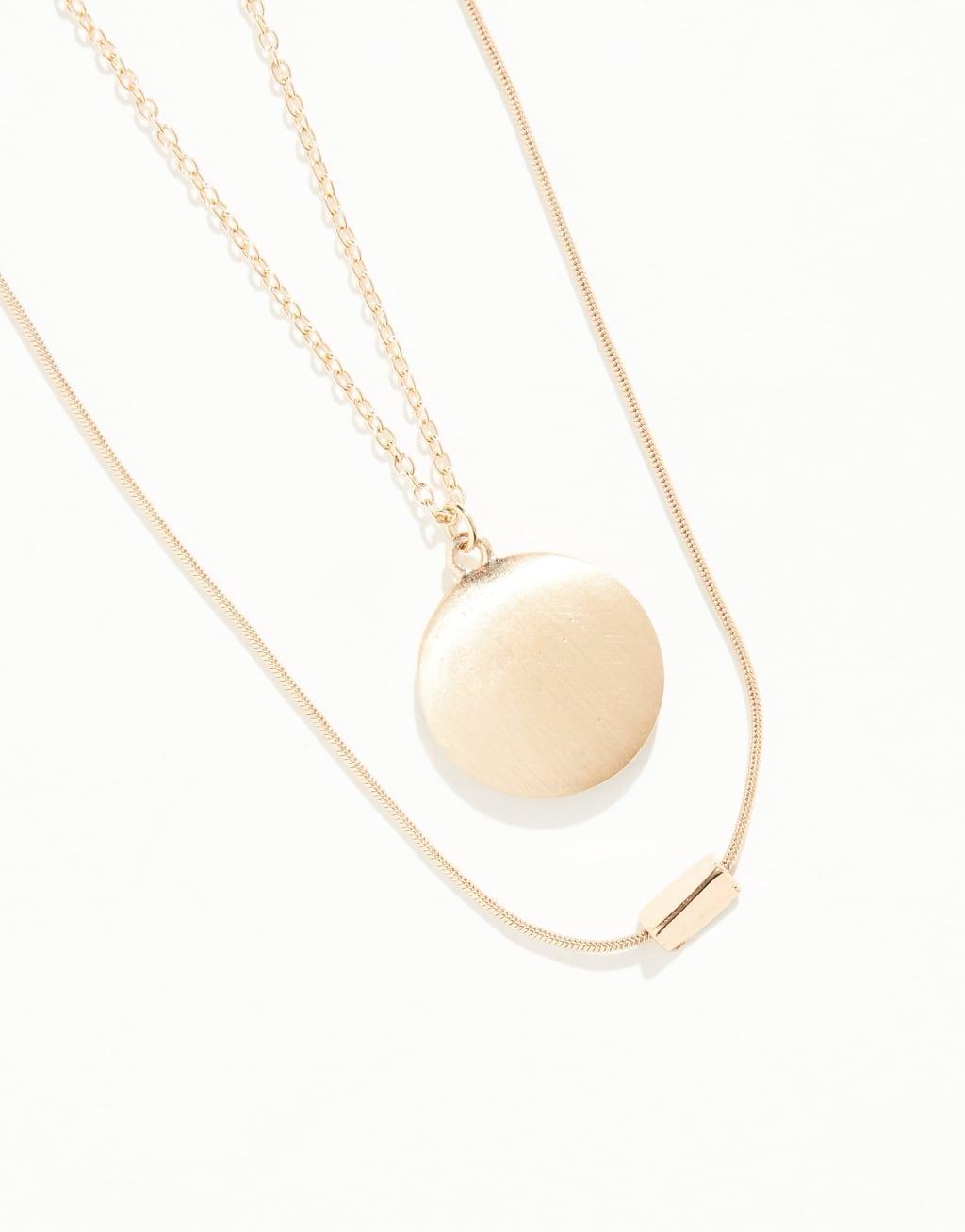 ASOS DESIGN 2 pack necklace set with locket in brushed gold tone Product Image