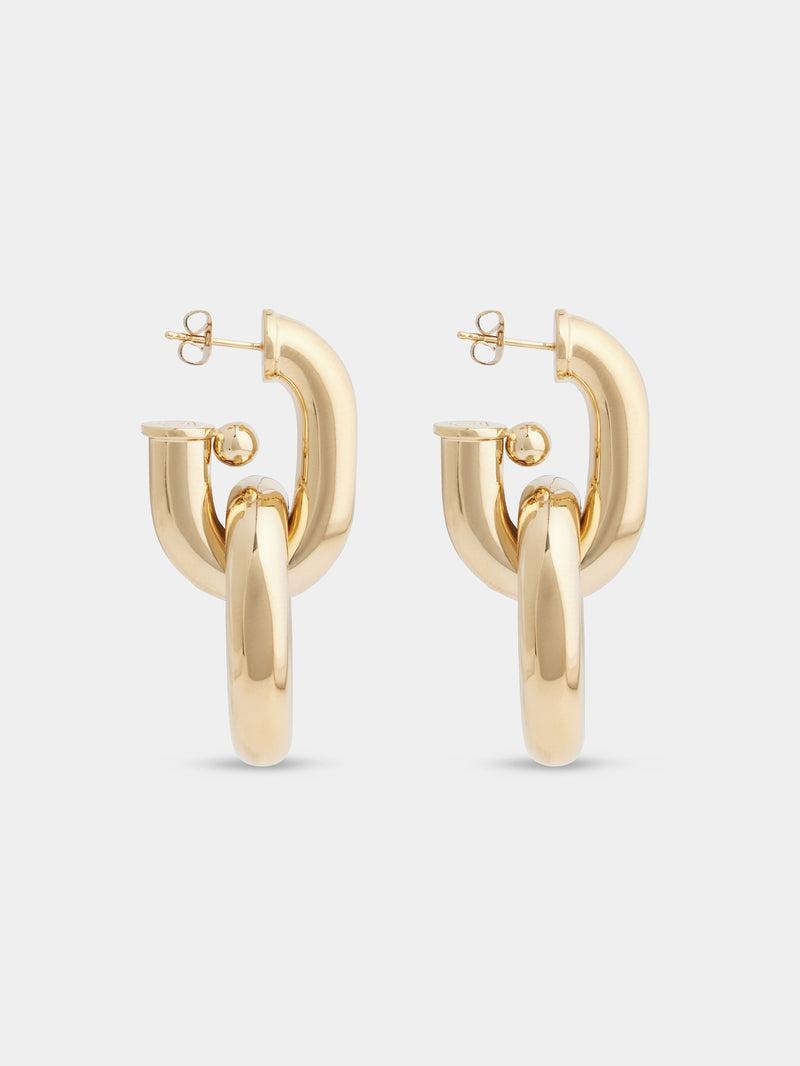 Gold Double XL Link earrings Product Image