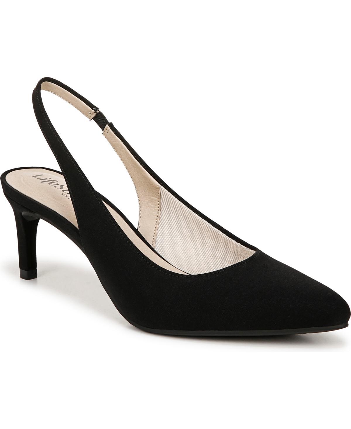 LifeStride Annalise Women's Slingback Heels, Size: 6, Black Fabric Product Image