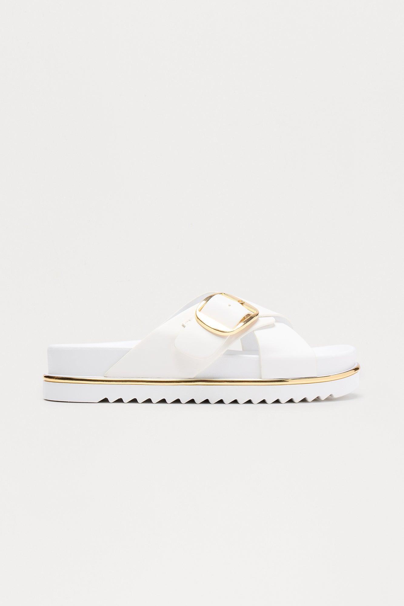Potter Buckle Sandals - White Product Image