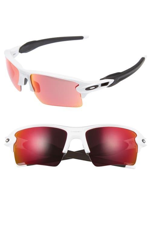 Oakley Mens OO9188 Flak 2.0 XL 59mm Rectangle Sunglasses - Polished White/Prizm Field Product Image
