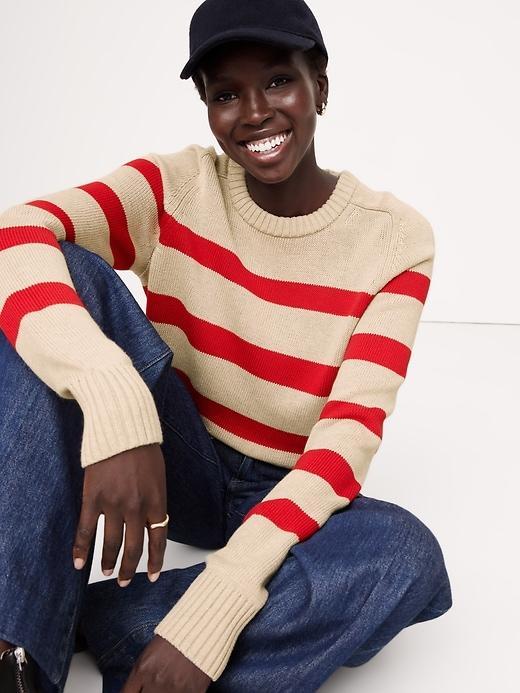 Cotton-Silk Crew-Neck Sweater Product Image