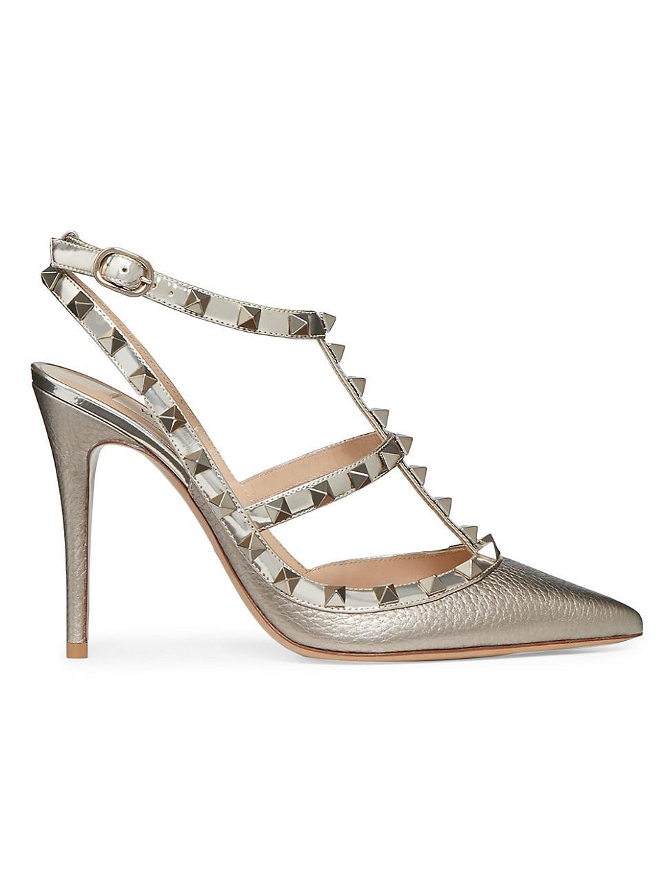 Rockstud Leather Caged Pump Product Image