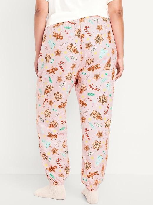 High-Waisted Flannel Pajama Joggers for Women Product Image