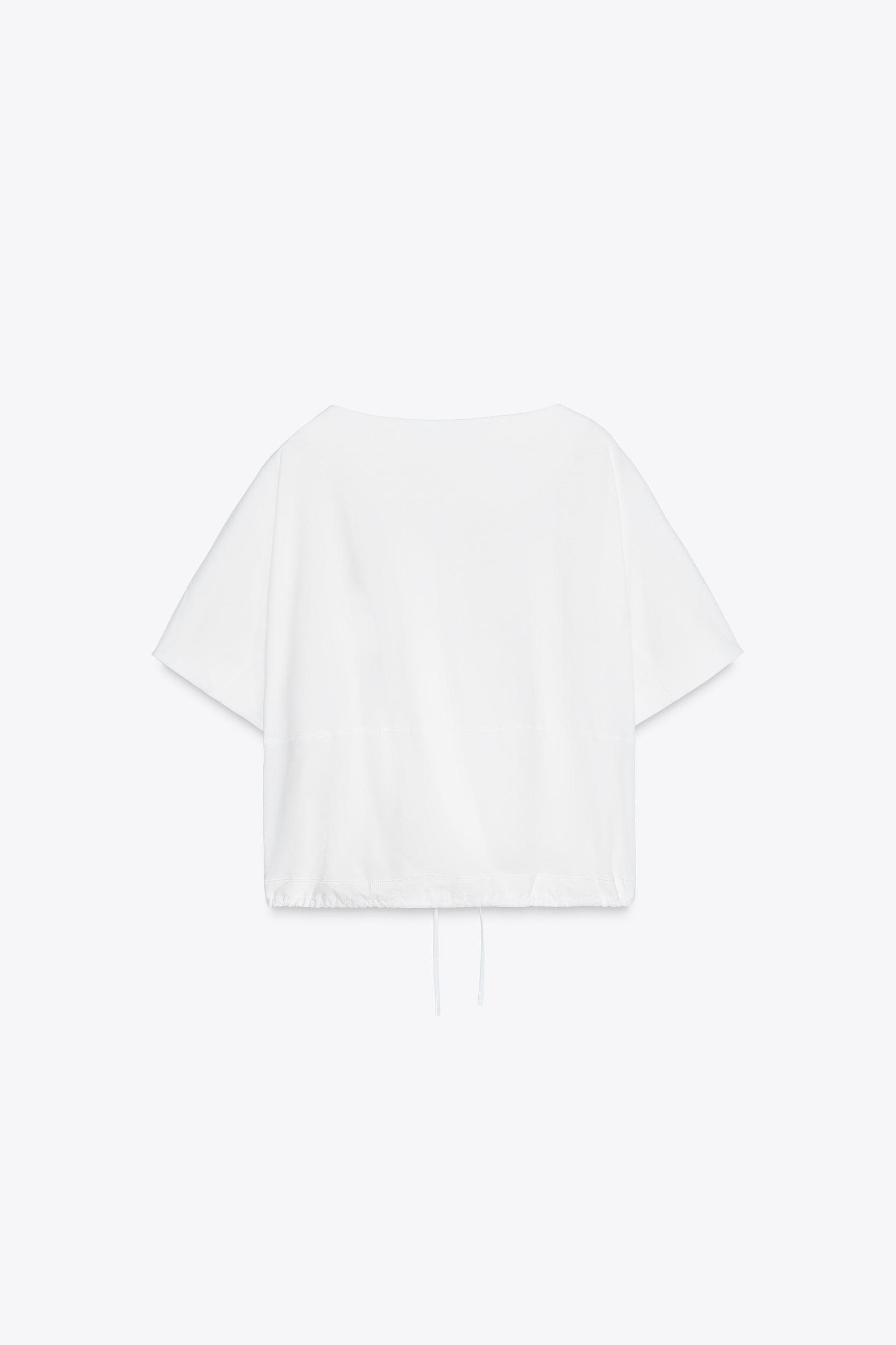 GATHERED COTTON T-SHIRT Product Image
