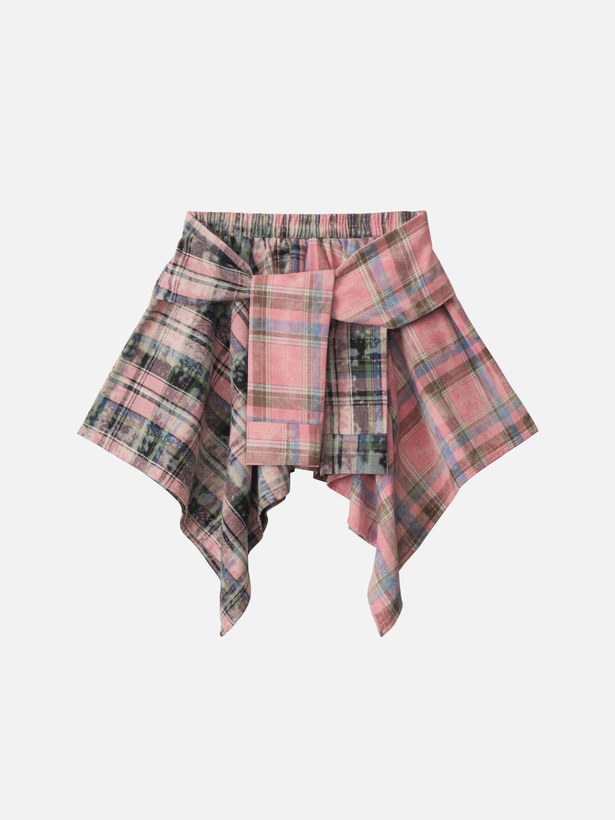 Aelfric Eden Tie Dye Plaid Skirt Female Product Image