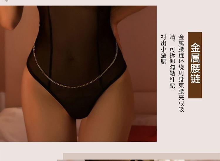 Plain Mesh Teddy / Stockings / Gloves  / Set Product Image