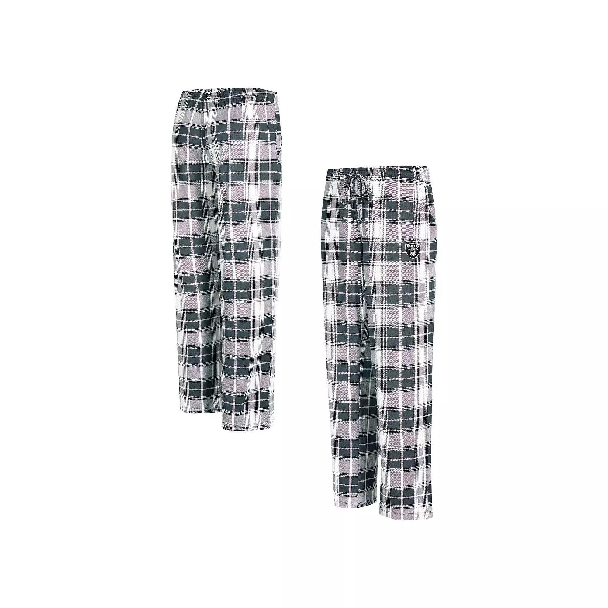 Womens Concepts Sport Black Las Vegas Raiders Ashford Plaid Knit Pants Product Image