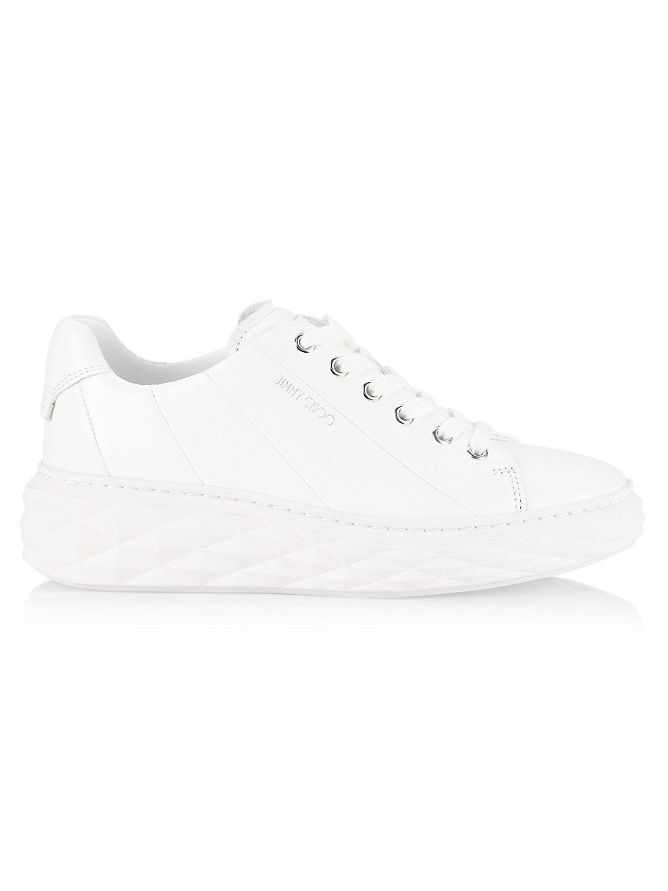 Jimmy Choo Womens Diamond Light Leather Sneakers Product Image