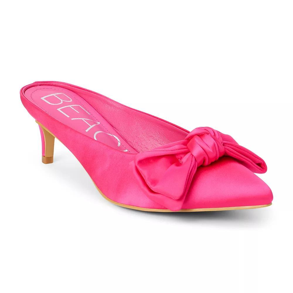 Beach by Matisse Bow Women's Kitten Heel Mules, Size: 8, Pink Product Image