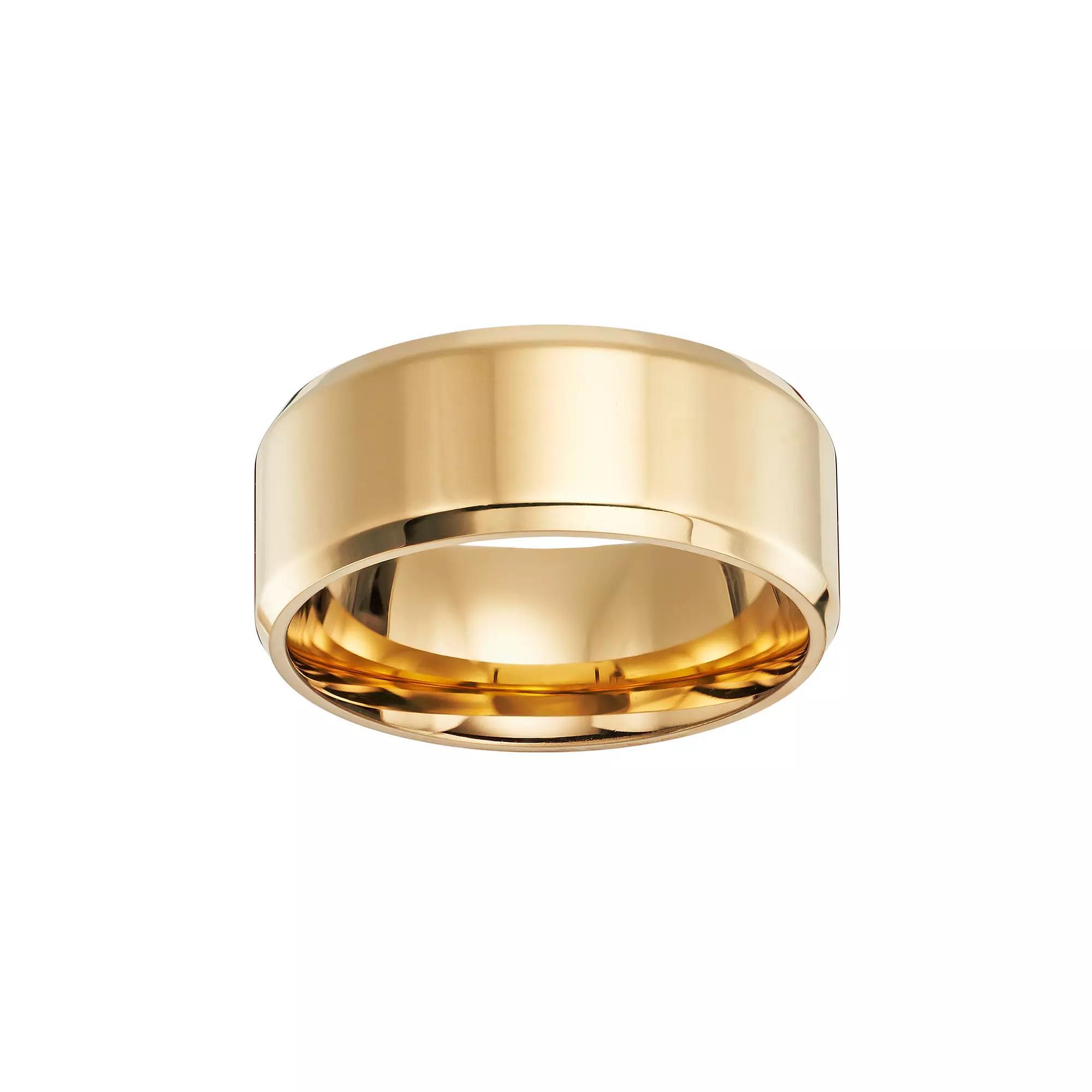 AXL 14k Gold-Over-Stainless Steel Wedding Band, Men's, Size: 12, Silver Product Image