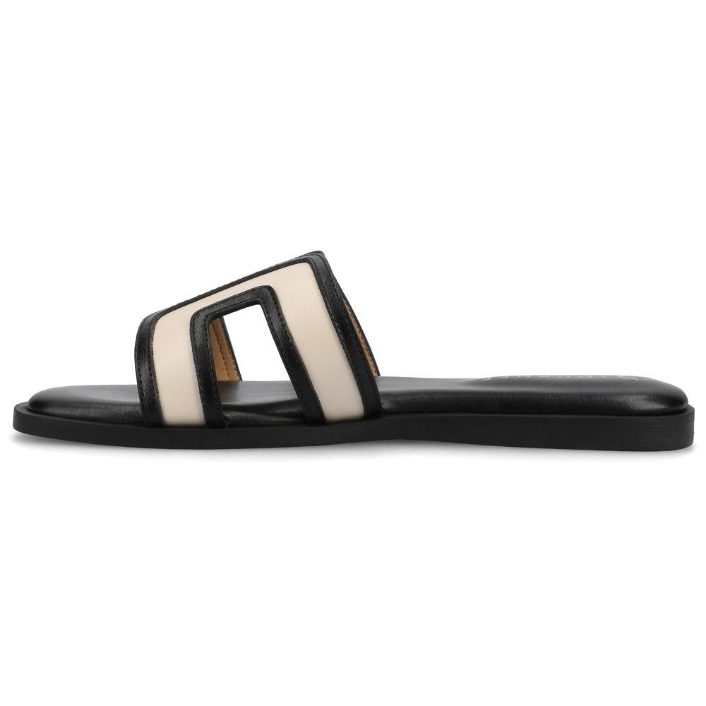 Journee Primah H Band Slip-On Women's Flat Sandals, Size: 9, Ivory Product Image