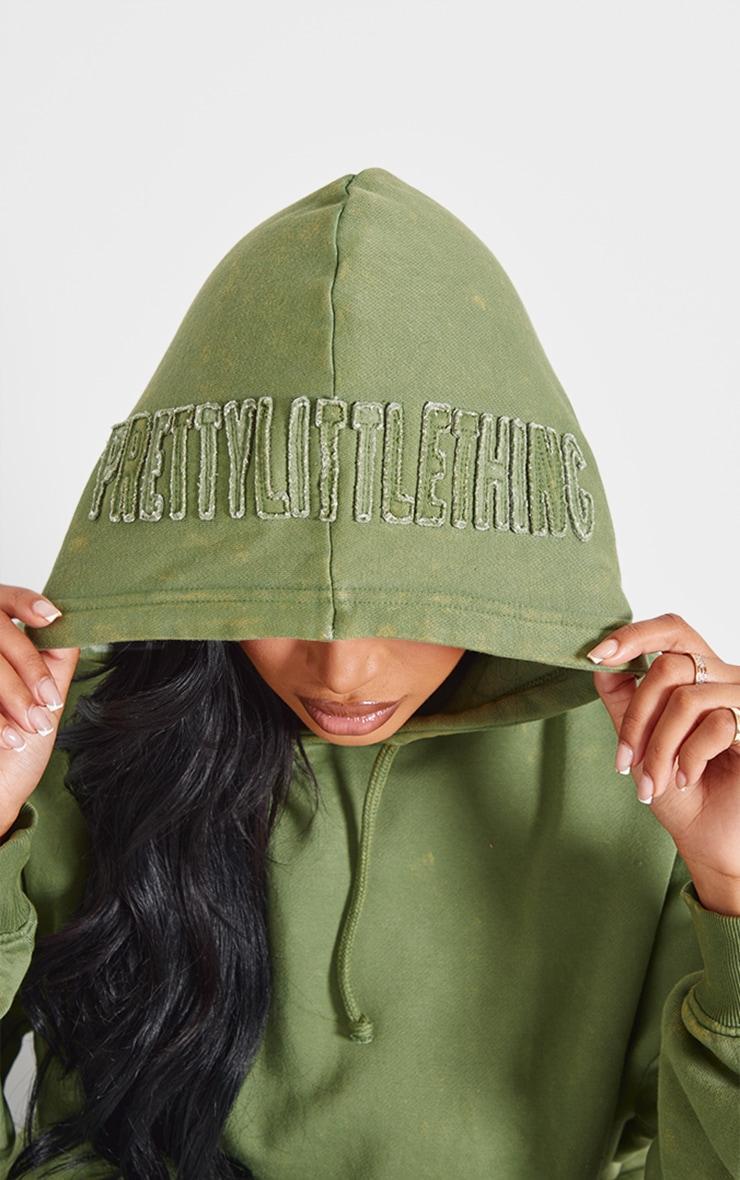 PRETTYLITTLETHING Shape Khaki Hoodie Product Image