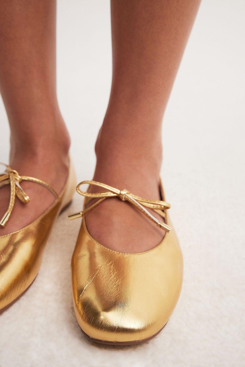 Rounded Toe Strap Ballerinas Product Image