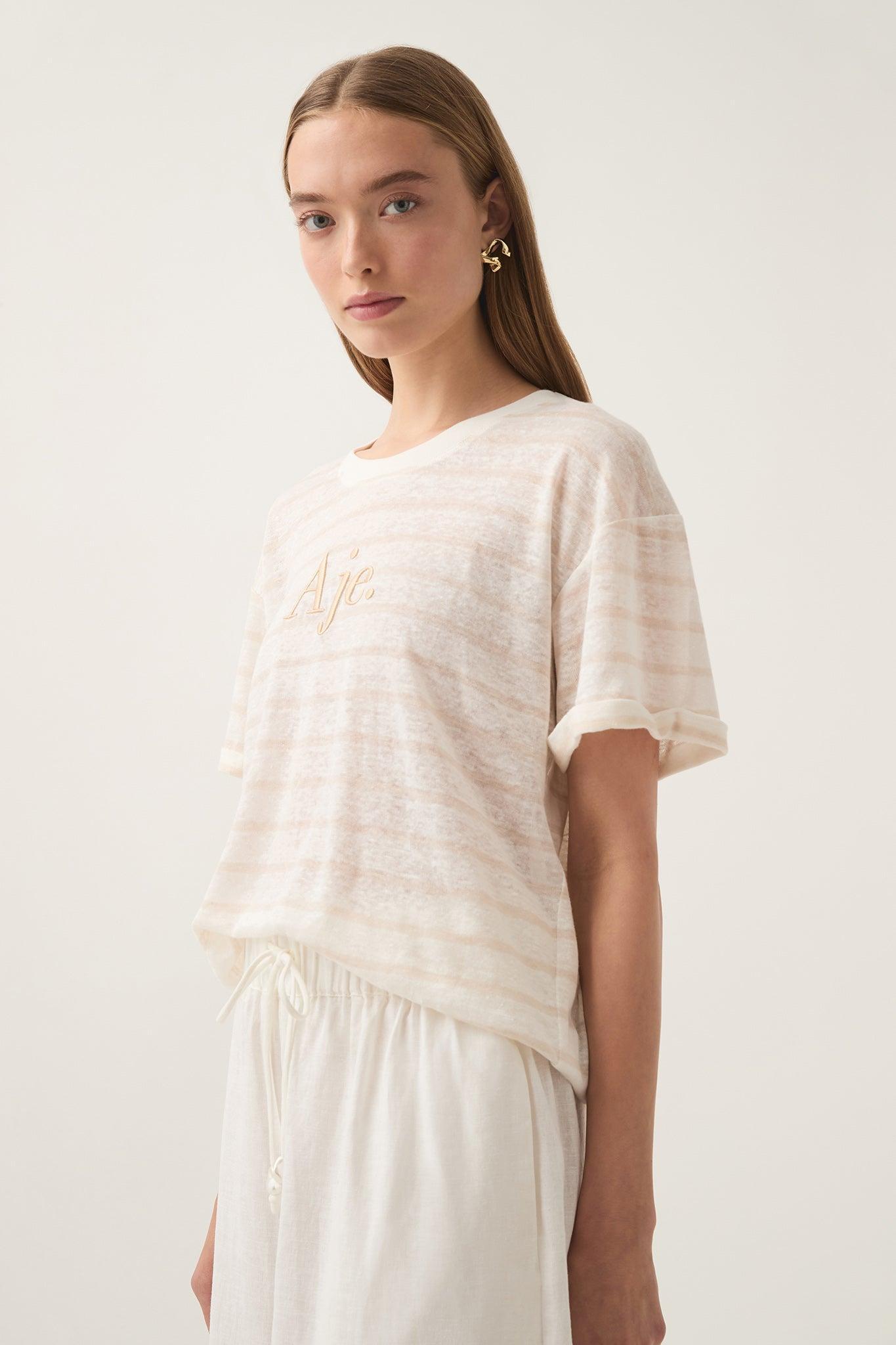 Softly Stripe Logo Tee Product Image