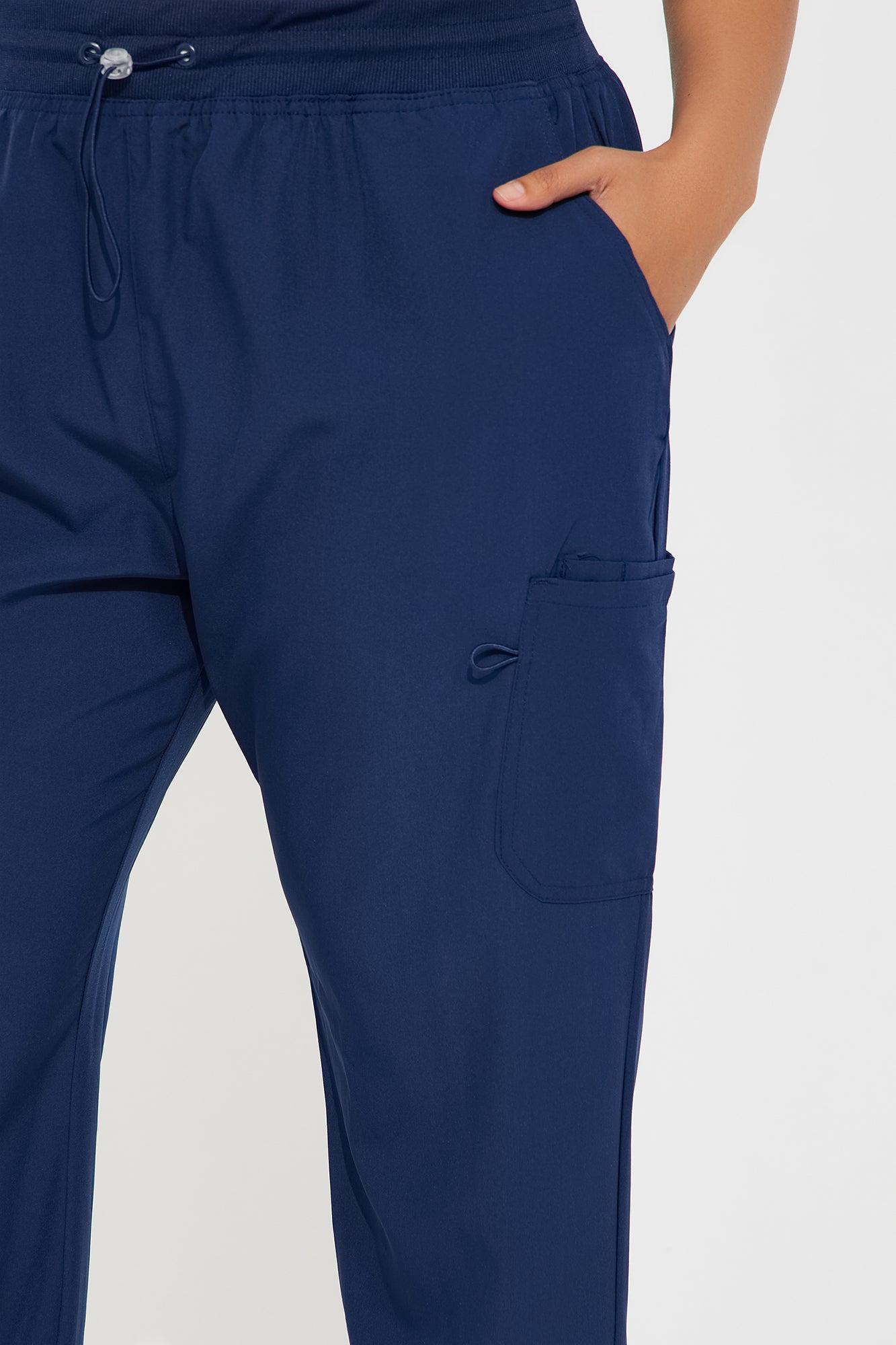 On The Clock Stretch Tapered Uniform Scrub Pants - Navy Product Image