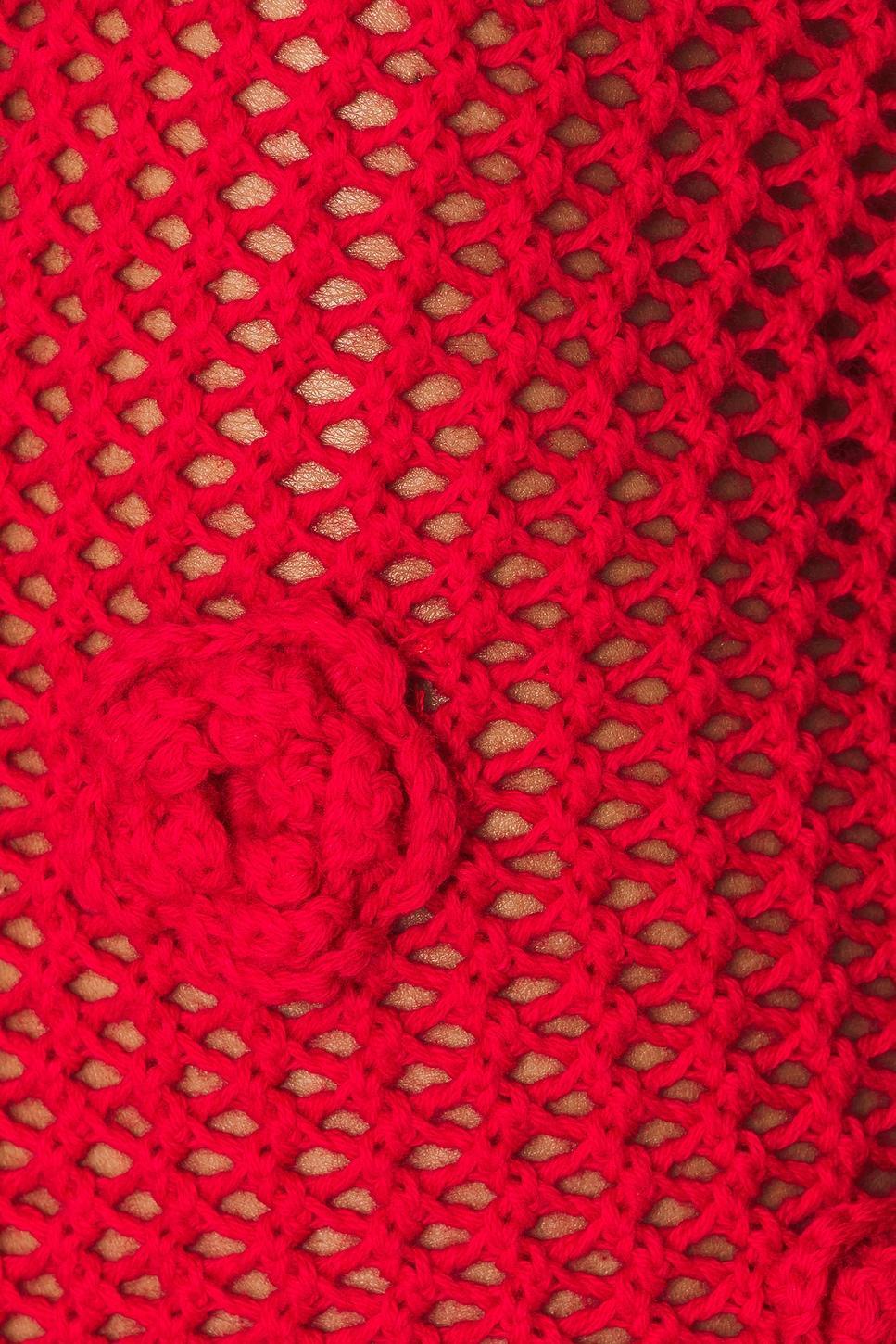 Lovers and Friends Domitilla Crochet Mini Skirt in Red Product Image