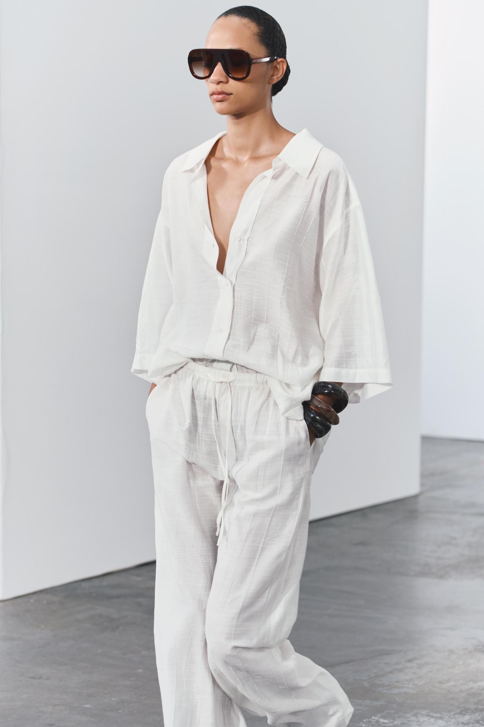 JACQUARD PANTS ZW COLLECTION Product Image