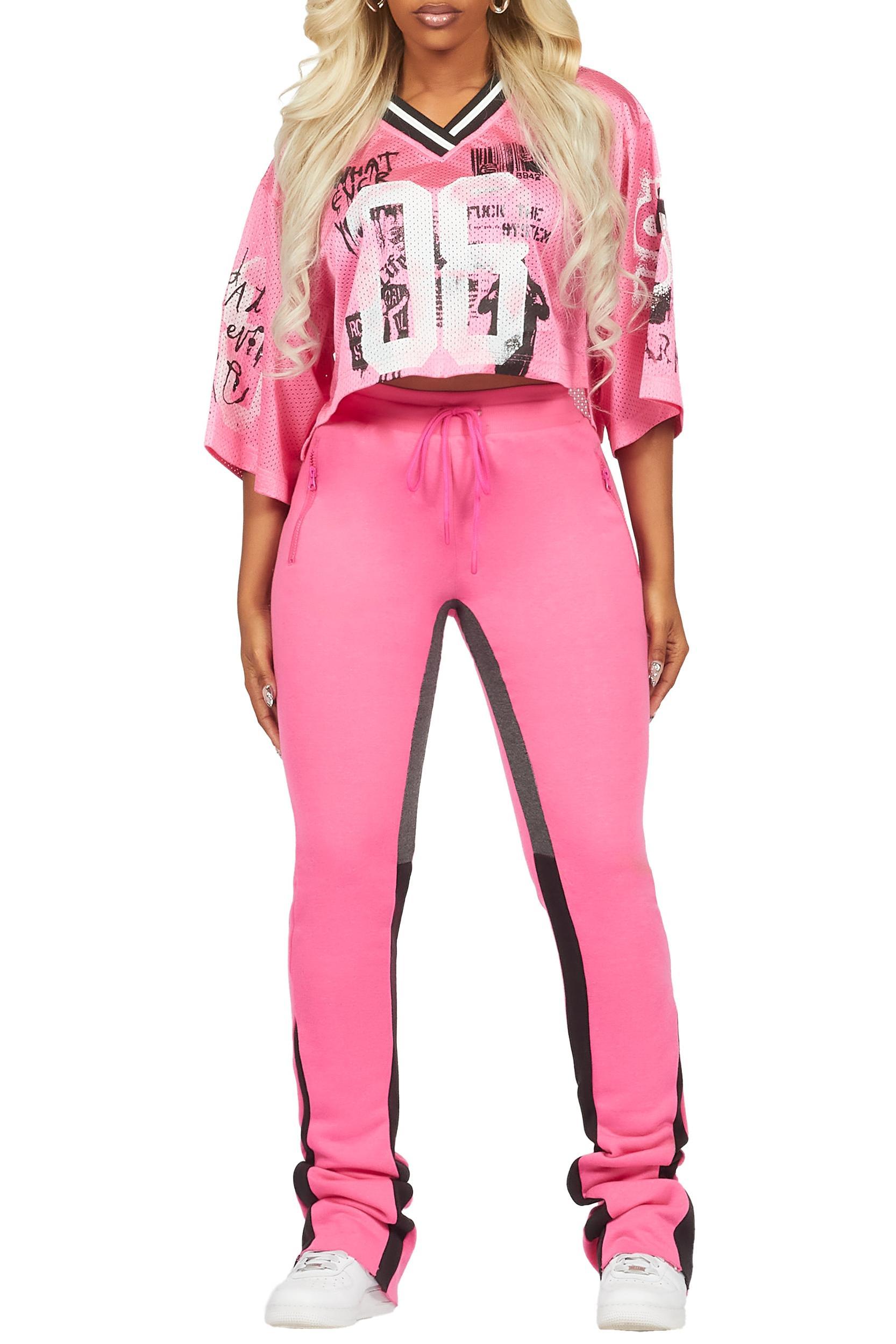 Shyanne Pink Jersey Trackset Female Product Image