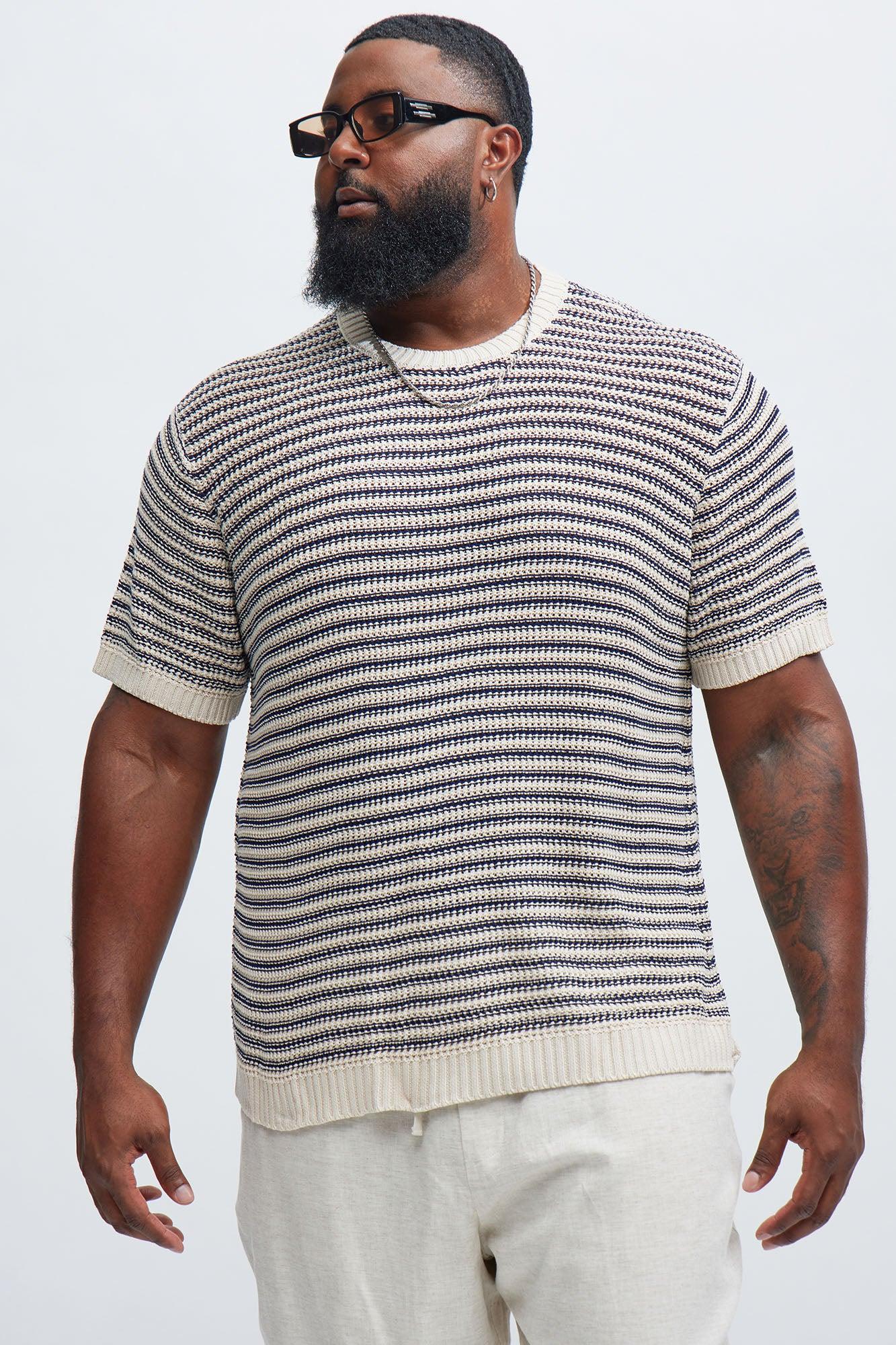 Westville Knitted Stripe Tee - Cream/combo Product Image