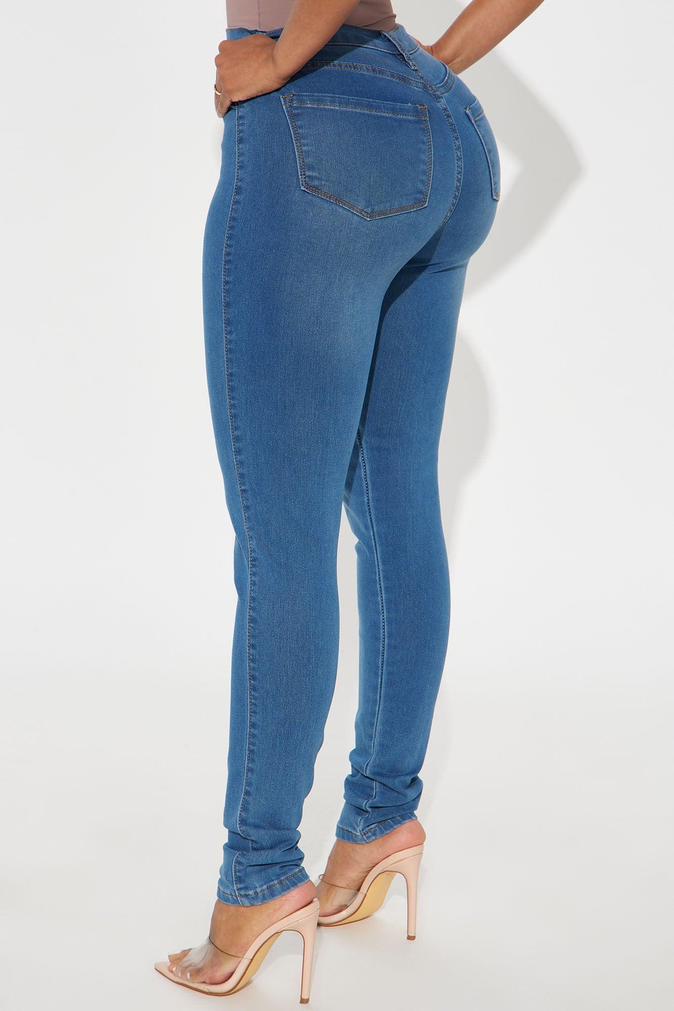 Claire Classic High Rise Skinny Jeans - Medium Blue Wash Product Image