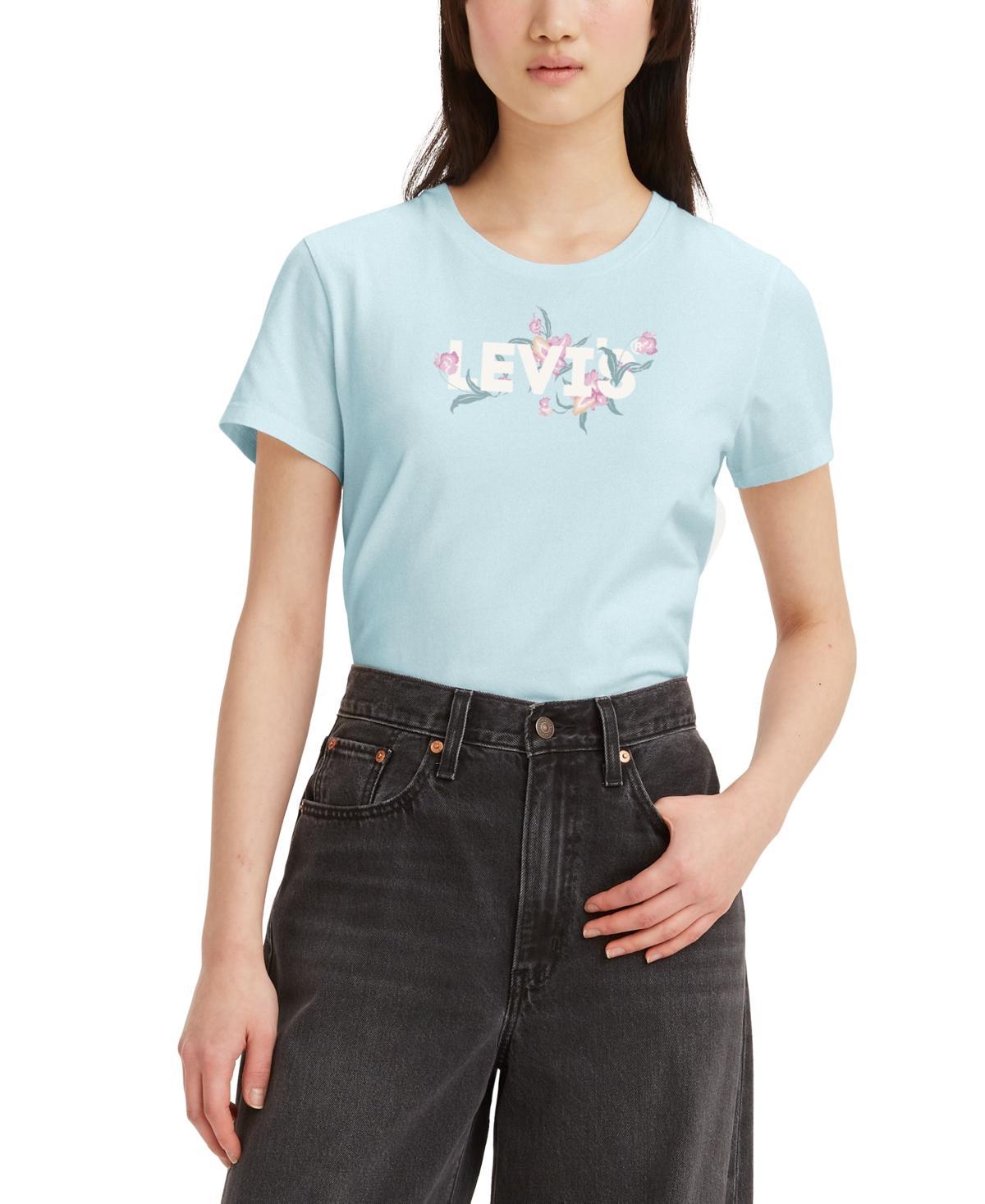 Women's Levi's® Logo Perfect Tee, Size: XS, Housemark Smokestack Product Image