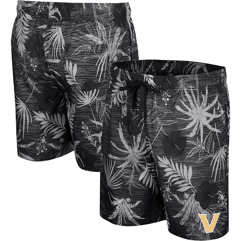 Men's Colosseum Black Army Black Knights What Else is New Swim Shorts, Size: Large, Nc2 Black Product Image