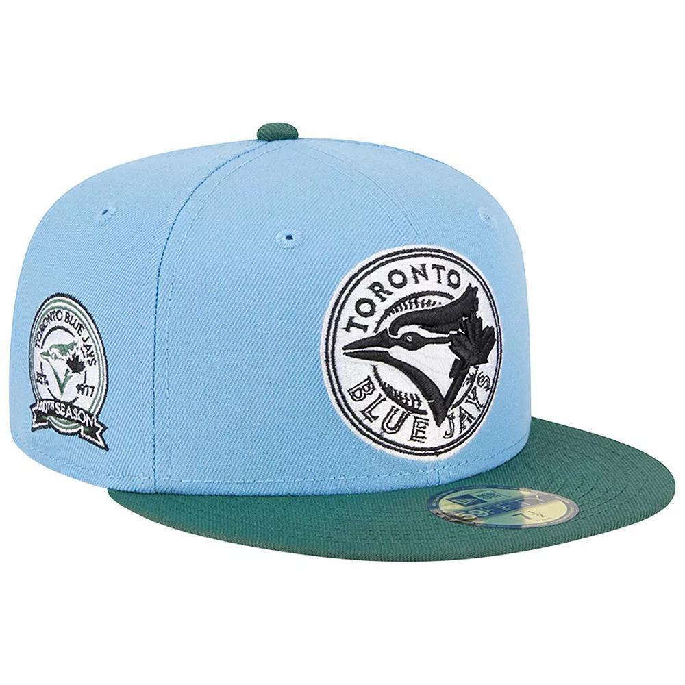 Men's New Era  Sky Blue/Cilantro Toronto Blue Jays 40th Season Anniversary 59FIFTY Fitted Hat, Size: 7 3/4, Jay Light Product Image