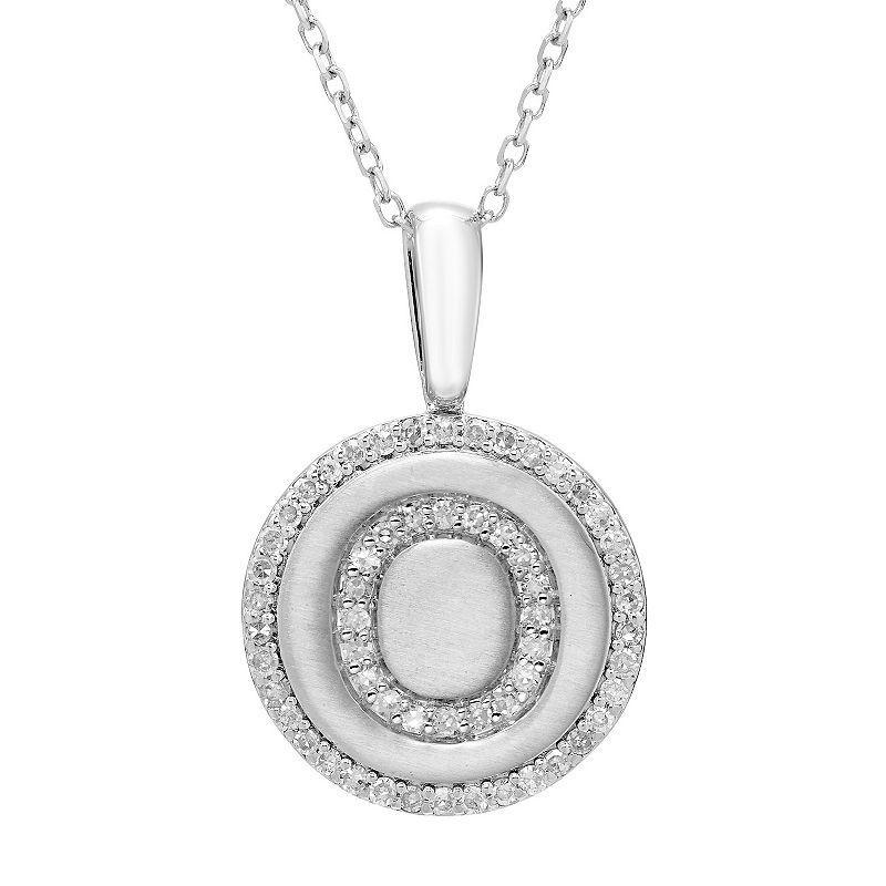 It's Personal Sterling Silver & Diamond Accent Initial Pendant Necklace, Women's, Size: 18" Product Image