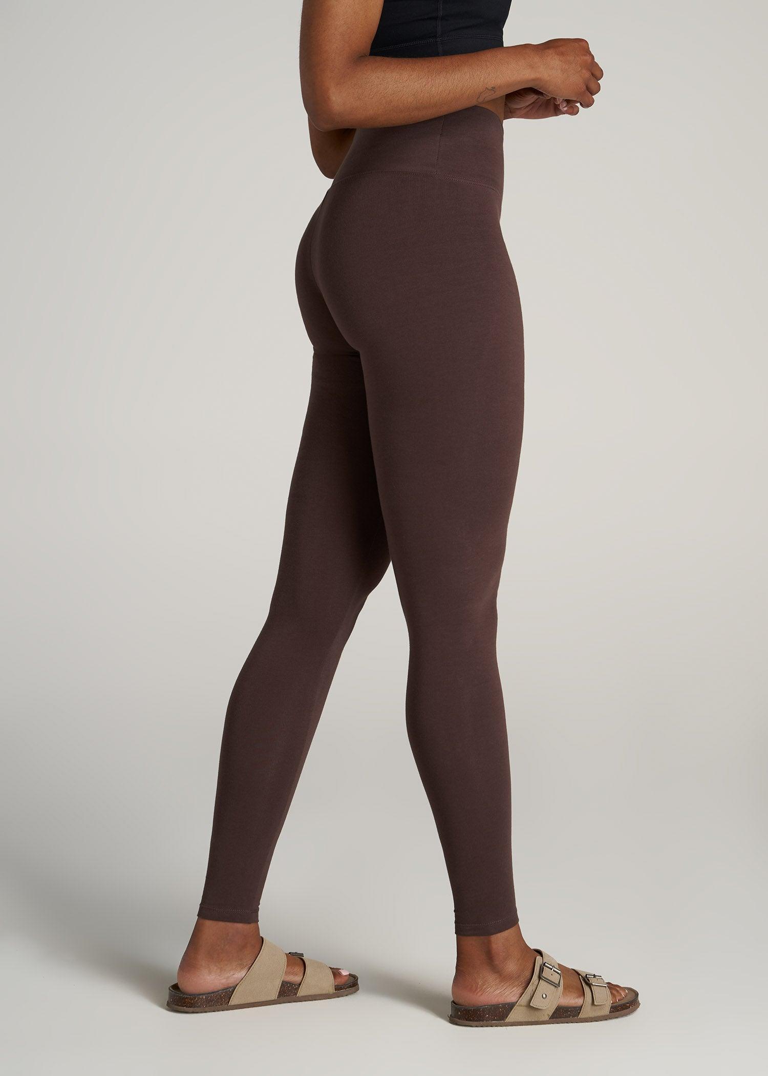 Women's Tall Cotton Leggings in Chocolate Female Product Image