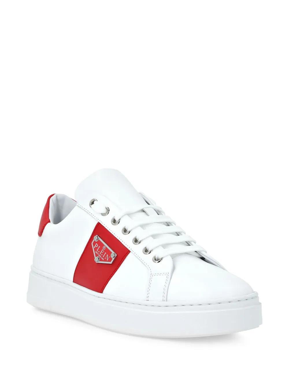 logo-plaque panelled sneakers Product Image