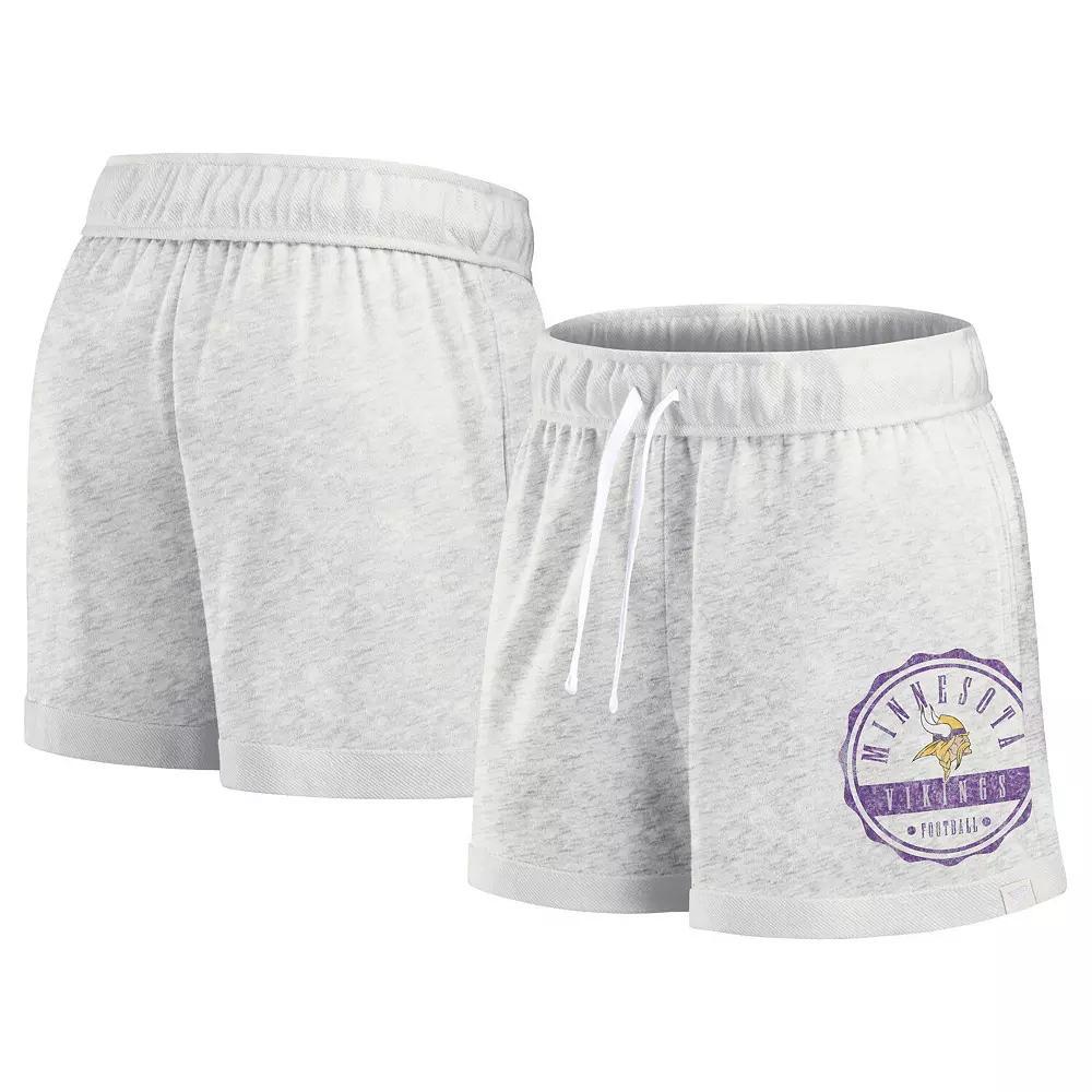 Women's Fanatics Oatmeal Minnesota Vikings Vintage Badge Shorts, Size: Small, Team Product Image