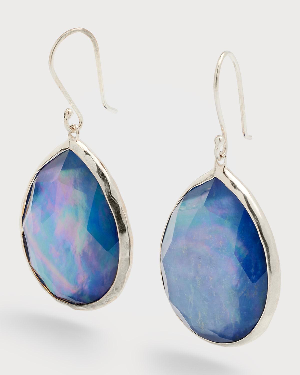 Womens Rock Candy Large Sterling Silver & Triplet Teardrop Earrings Product Image