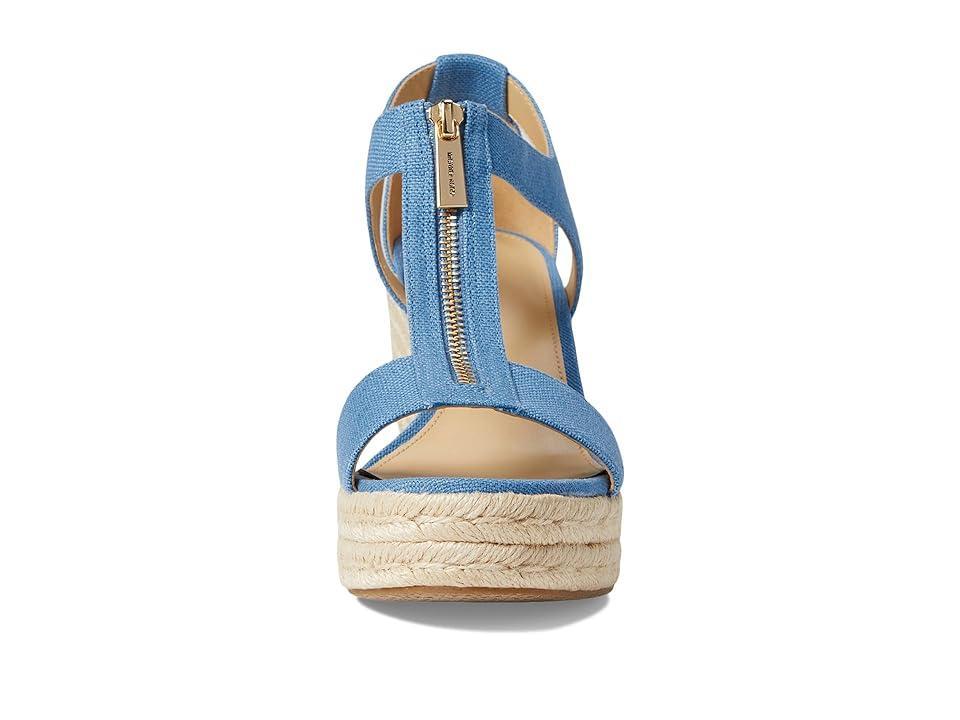 MICHAEL Michael Kors Berkley Mid Wedge (Denim) Women's Shoes Product Image