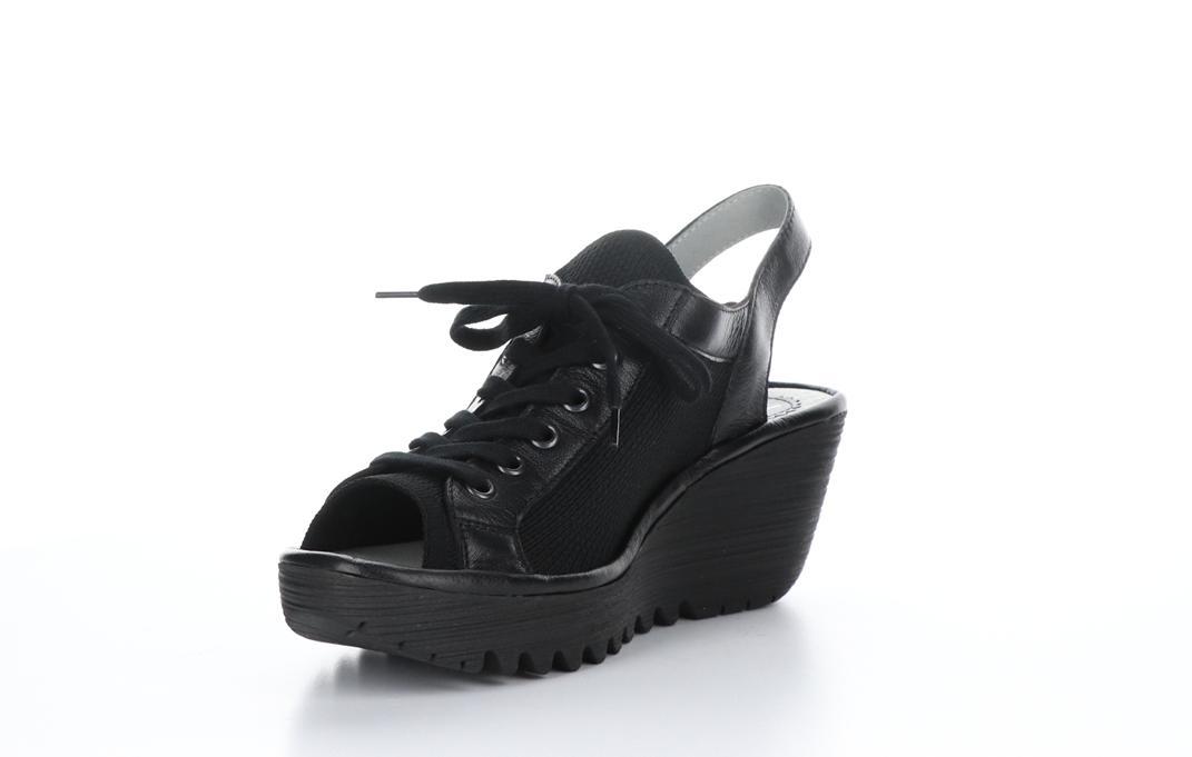 6002354   Yedu Lace-Up Wedge Leather Sandals by Fly London Product Image