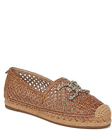 Sam Edelman Khiara Raffia Logo Detail Inspired Espadrille Flats Product Image